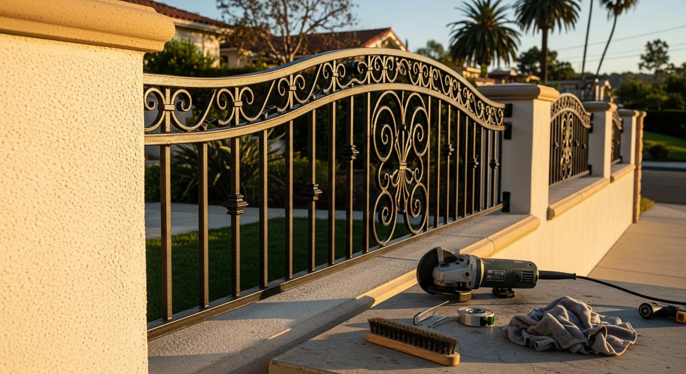 Custom wrought iron fence installation and design