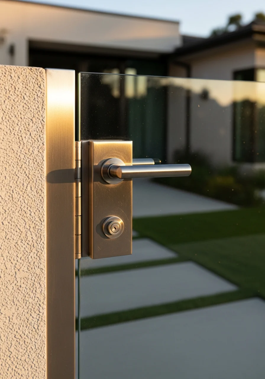 Close-up of a well-maintained Westwood property entrance with modern fixtures and clean architectural details.